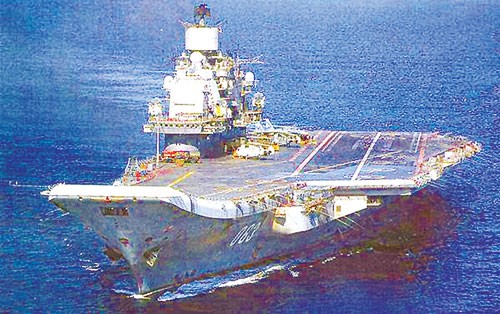 Tàu sân bay “Đô đốc Kuznetsov” của Nga. Ảnh: Newsru